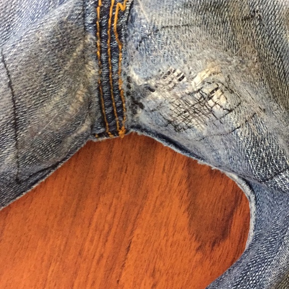 JEEP Blue Stonewash Denim Straight Leg Jeans 35 - Picture 7 of 8